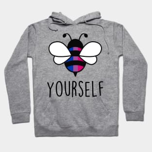 Cute Bee YourSelf Bisexual Bee Gay Pride LGBT Rainbow Gift Hoodie